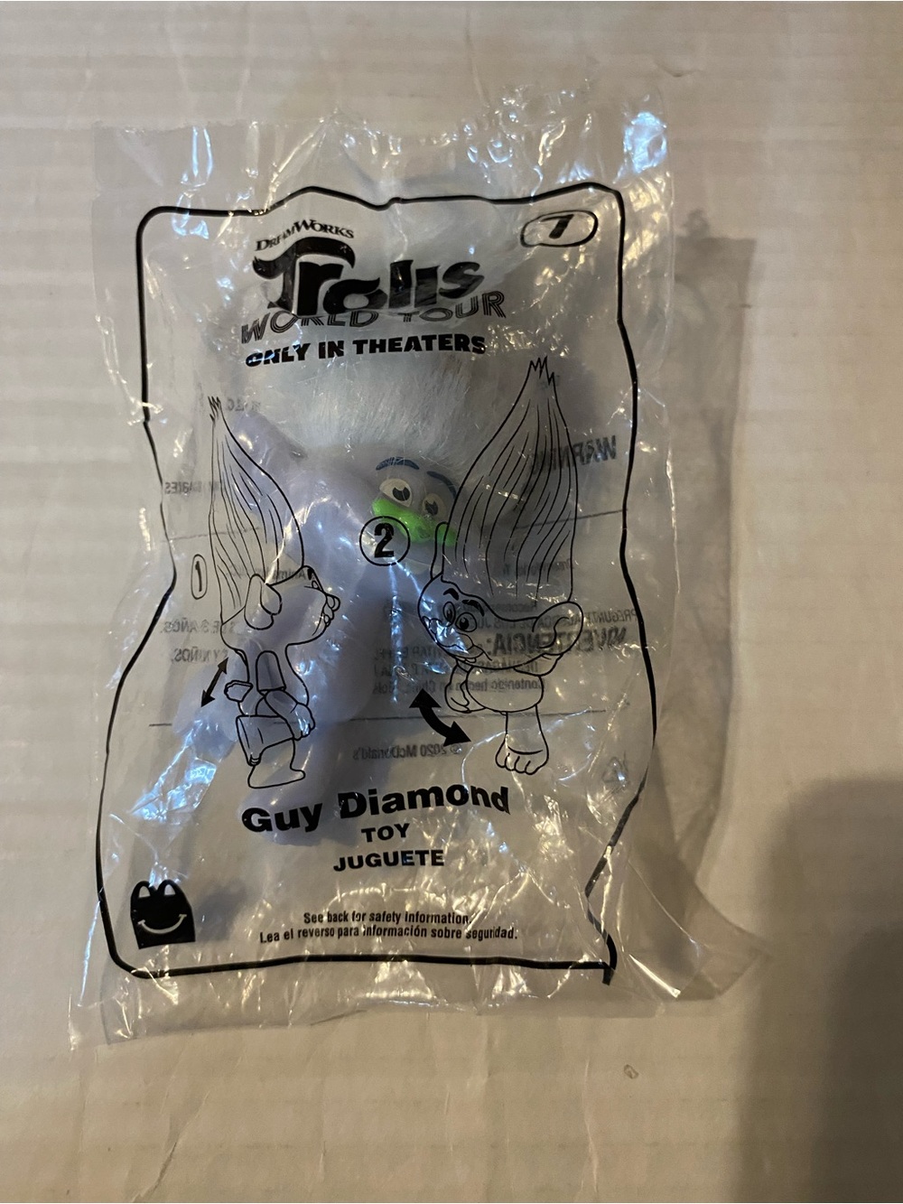 Guy Diamond Trolls # 7 McDonald’s 2020 toy sealed